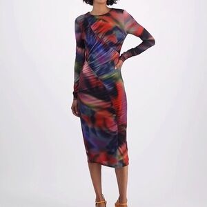 Vince CAMUTO Multicolor Long Sleeve Midi Dress Size 12